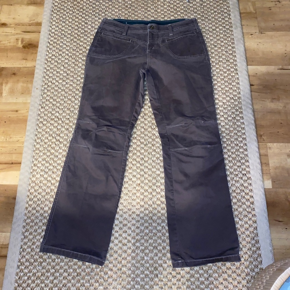 Kuhl Womens Pants Size 14 Regular Brown Heavy Dury Hiking Outdoor Low Rise